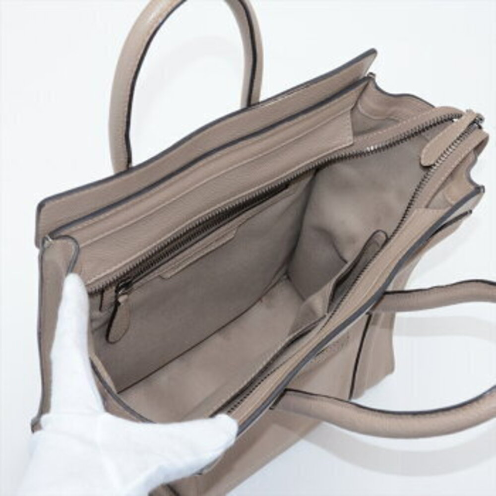 Celine Shoulder Tan Bag Leather Shopper Beige Luggage Tote - Picture 7 of 14